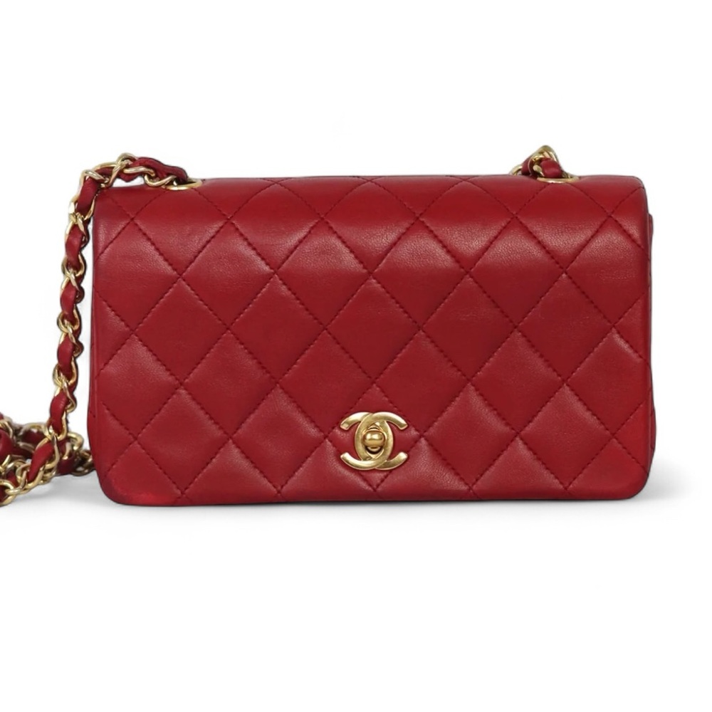 CHANEL Vintage Flap Mini Rectangle Red‎ 1989-1991
